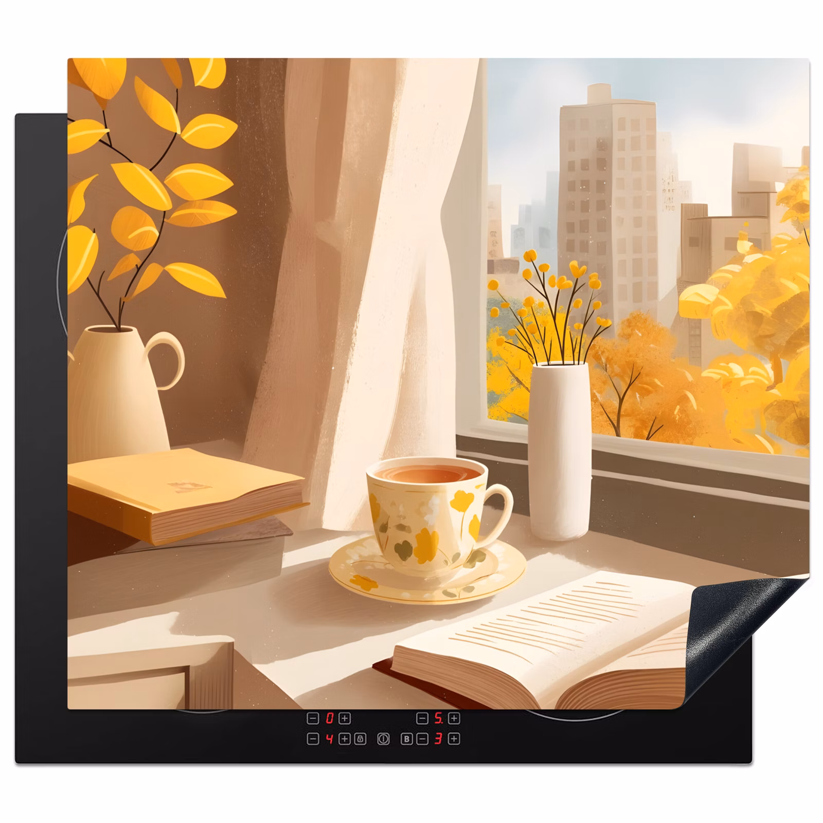 Induction hob protector - Tea - Book - Tea - Autumn — 1
