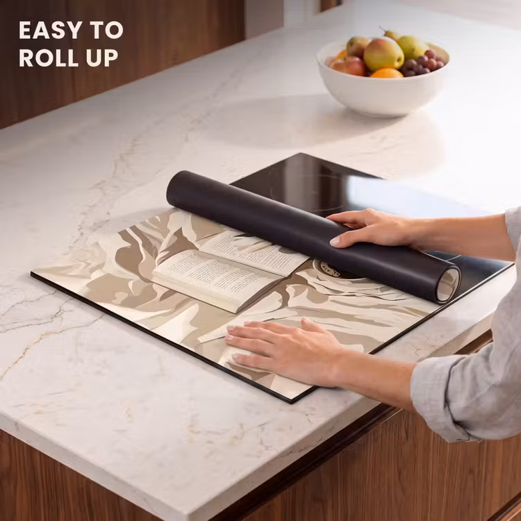 Induction hob protector - Book - Illustration - Tulips - Coffee — 6