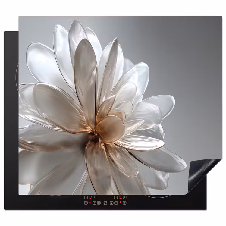 Induction hob protector - Flower - White - Neutral — 1