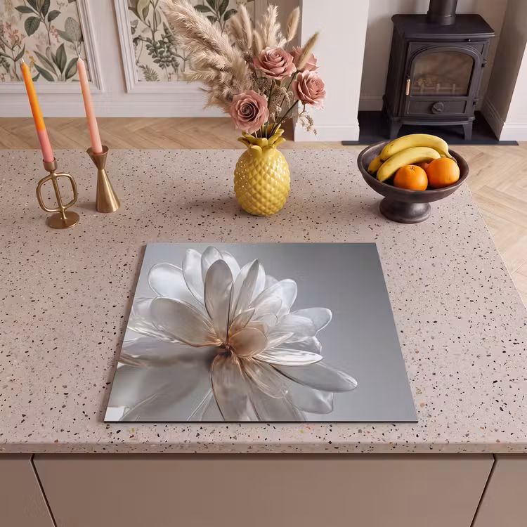 Induction hob protector - Flower - White - Neutral — 3