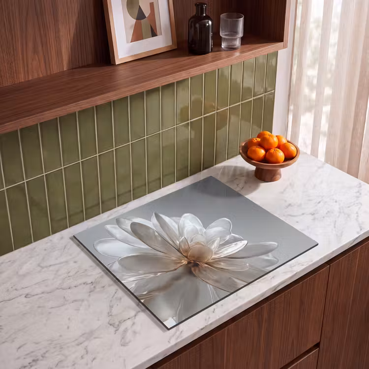 Induction hob protector - Flower - White - Neutral — 4