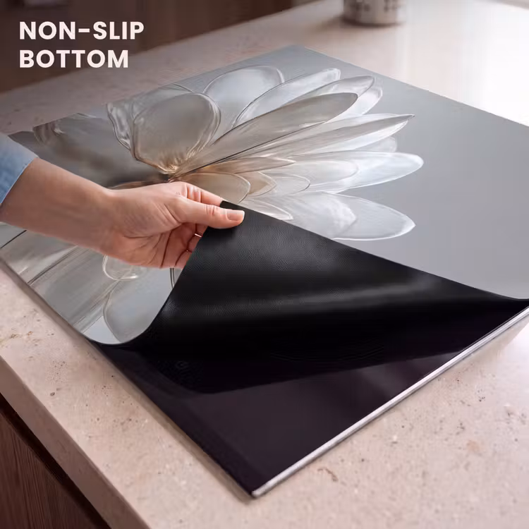 Induction hob protector - Flower - White - Neutral — 5