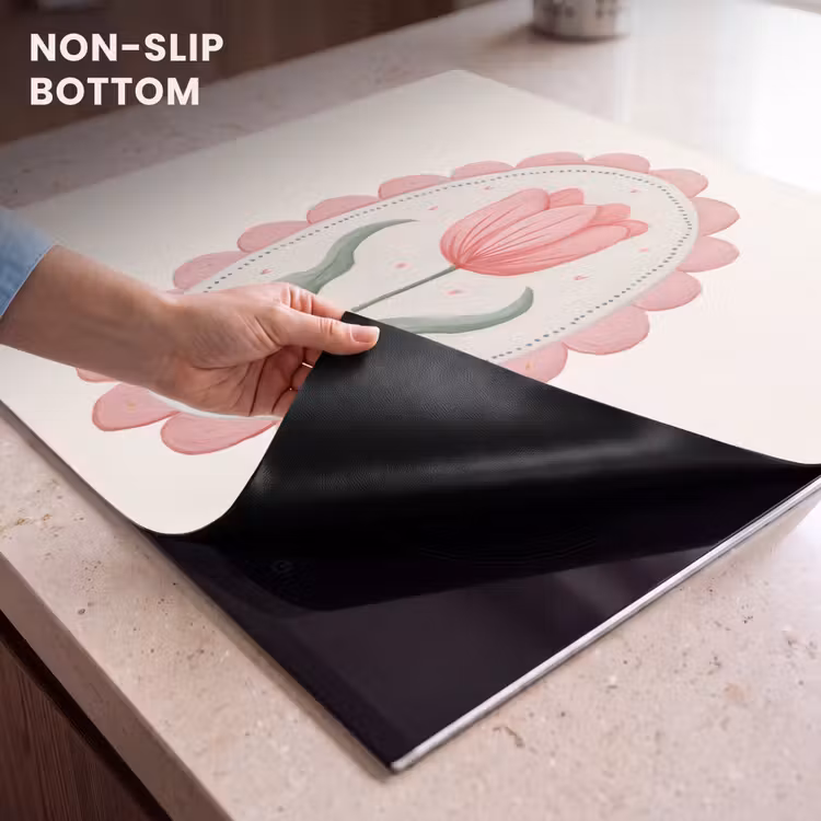 Induction hob protector - Tulip - Frame - Oval - Illustration — 5