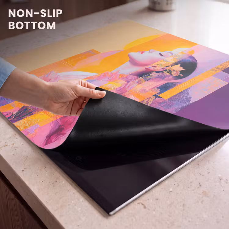 Induction hob protector - Abstract - Portrait - Woman - Colorful — 5