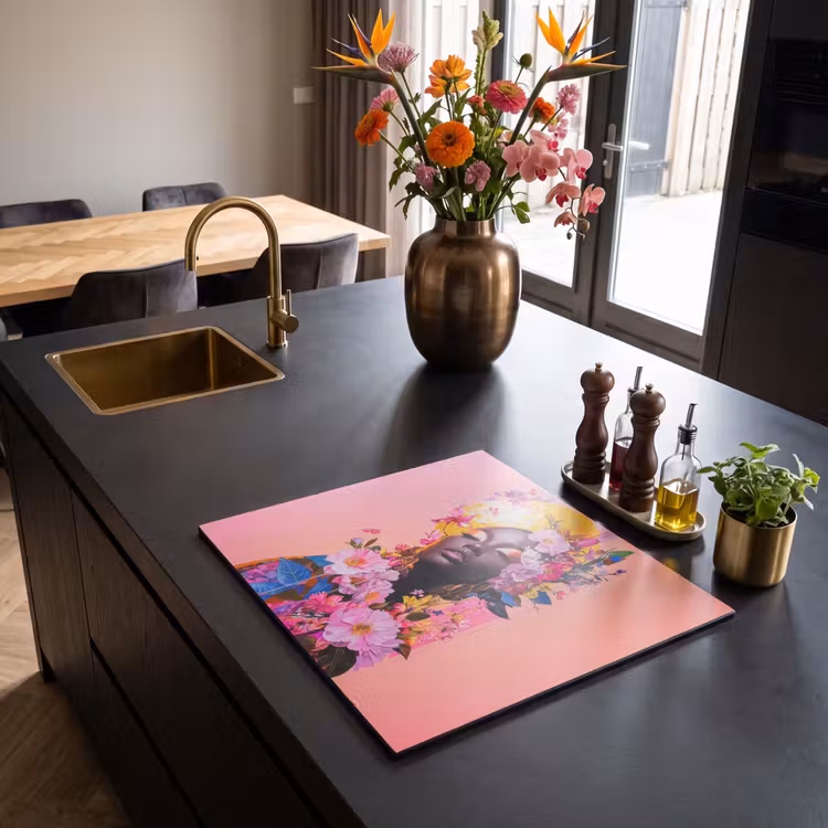 Induction hob protector - Colorful - Flowers - Woman - Sun — 2