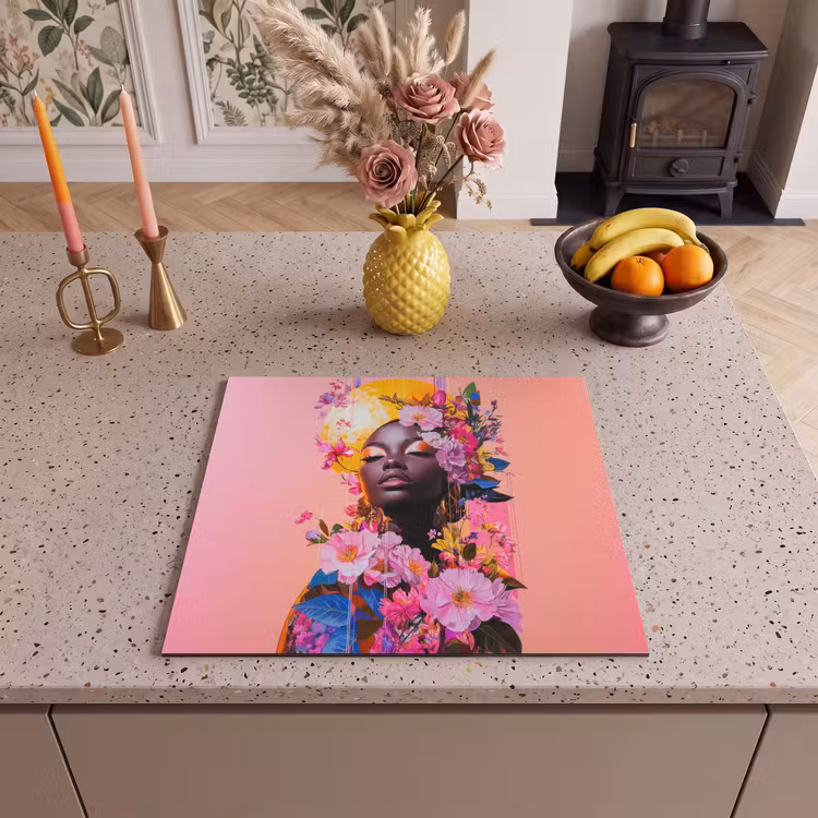 Induction hob protector - Colorful - Flowers - Woman - Sun — 3