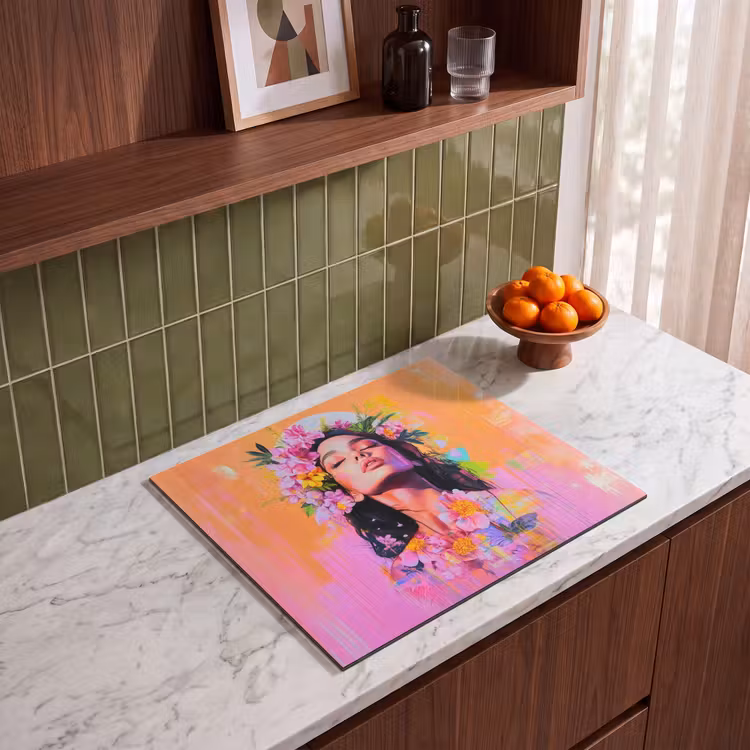 Induction hob protector - Portrait - Flower crown - Woman — 4