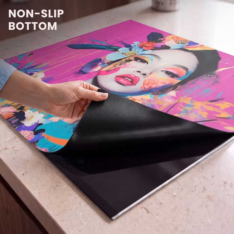 Induction hob protector - Woman - Portrait - Abstract - Purple — 5