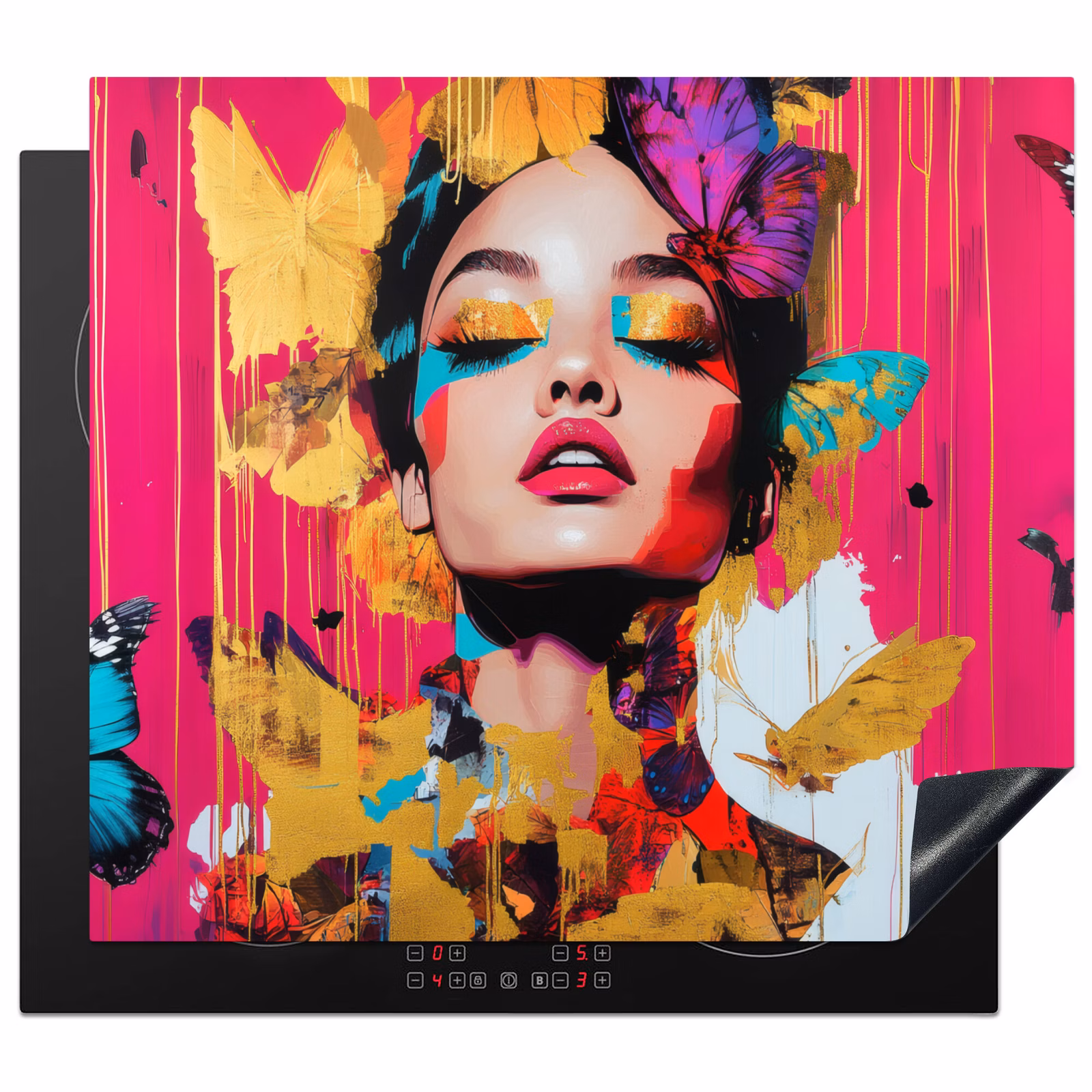 Induction hob protector - Woman - Abstract - Colorful — 1