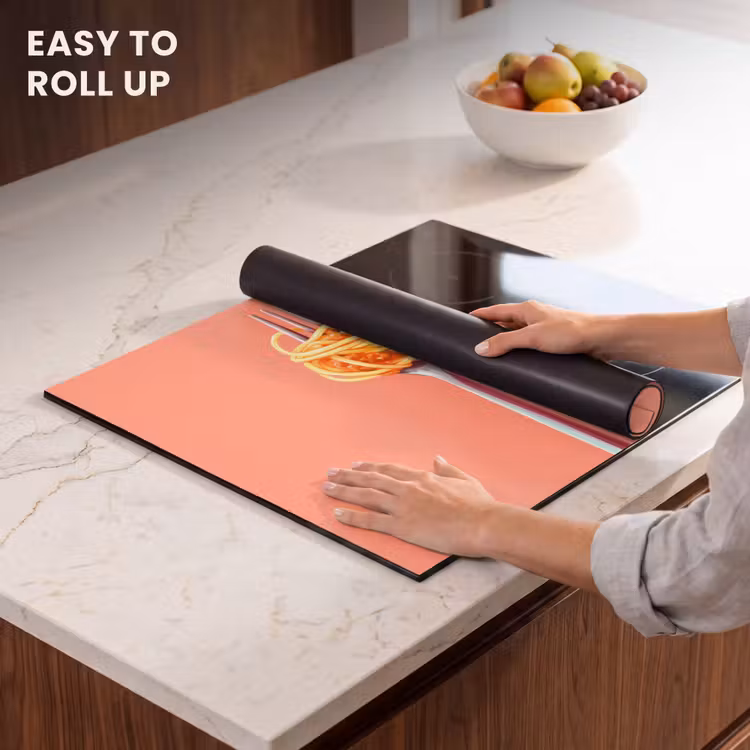 Induction hob protector - Fork - Spaghetti - Artistic - Pink — 6