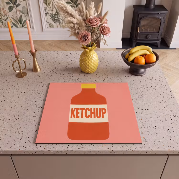 Induction hob protector - Ketchup - Bottle - Red - Minimalist — 3