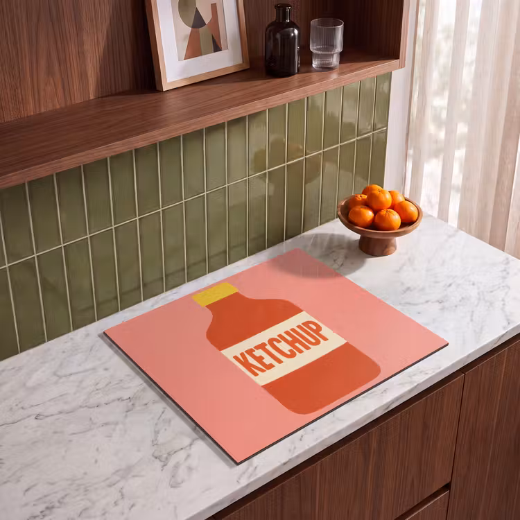 Induction hob protector - Ketchup - Bottle - Red - Minimalist — 4