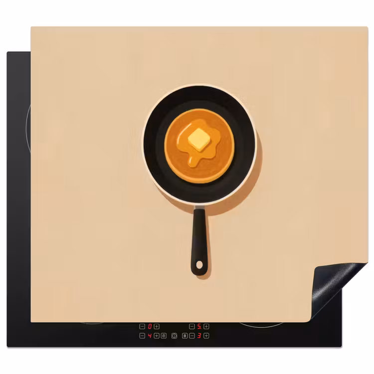 Induction hob protector - Pancake - Frying pan - Butter - Minimalist — 1