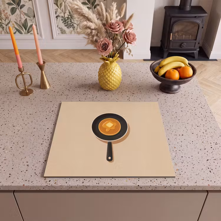 Induction hob protector - Pancake - Frying pan - Butter - Minimalist — 3