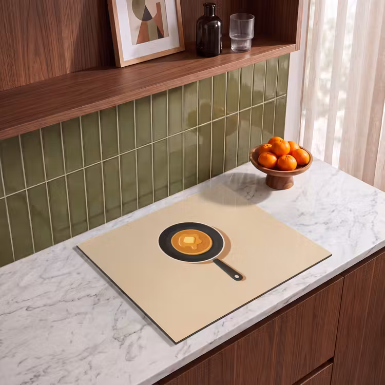 Induction hob protector - Pancake - Frying pan - Butter - Minimalist — 4