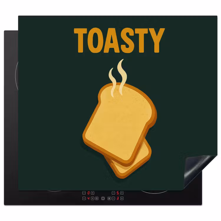 Induction hob protector - Bread - Toast - Green - Minimalist — 1