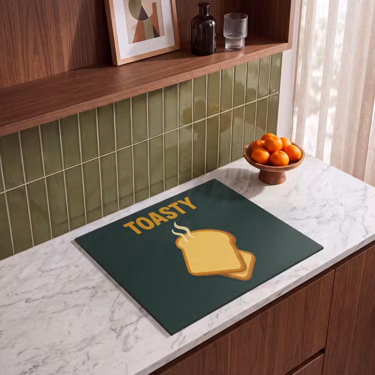 Induction hob protector - Bread - Toast - Green - Minimalist — 4