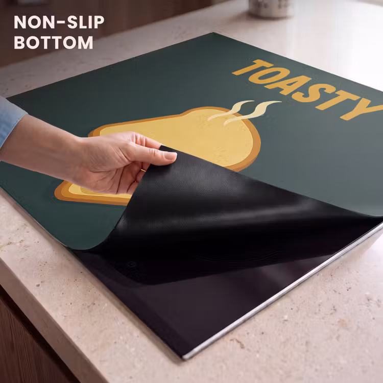 Induction hob protector - Bread - Toast - Green - Minimalist — 5
