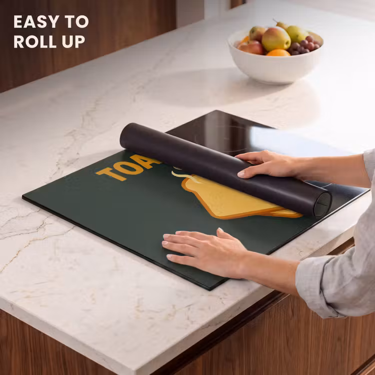 Induction hob protector - Bread - Toast - Green - Minimalist — 6