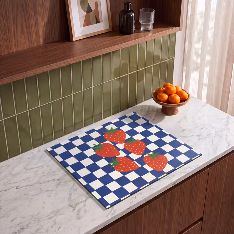 Induction hob protector - Blocked - Blue - Strawberry — 4