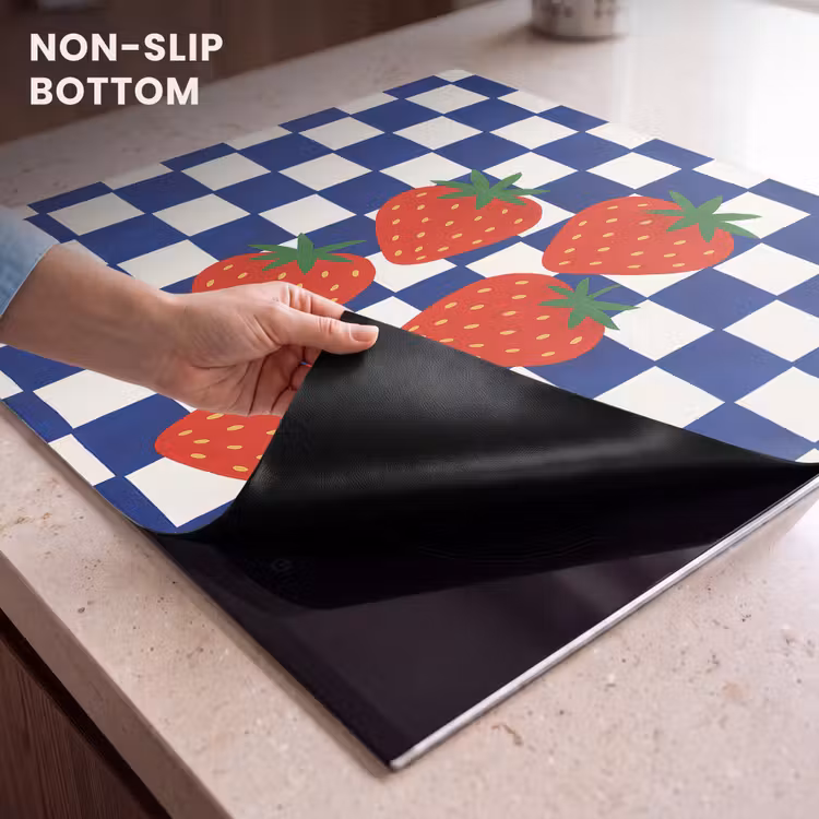 Induction hob protector - Blocked - Blue - Strawberry — 5