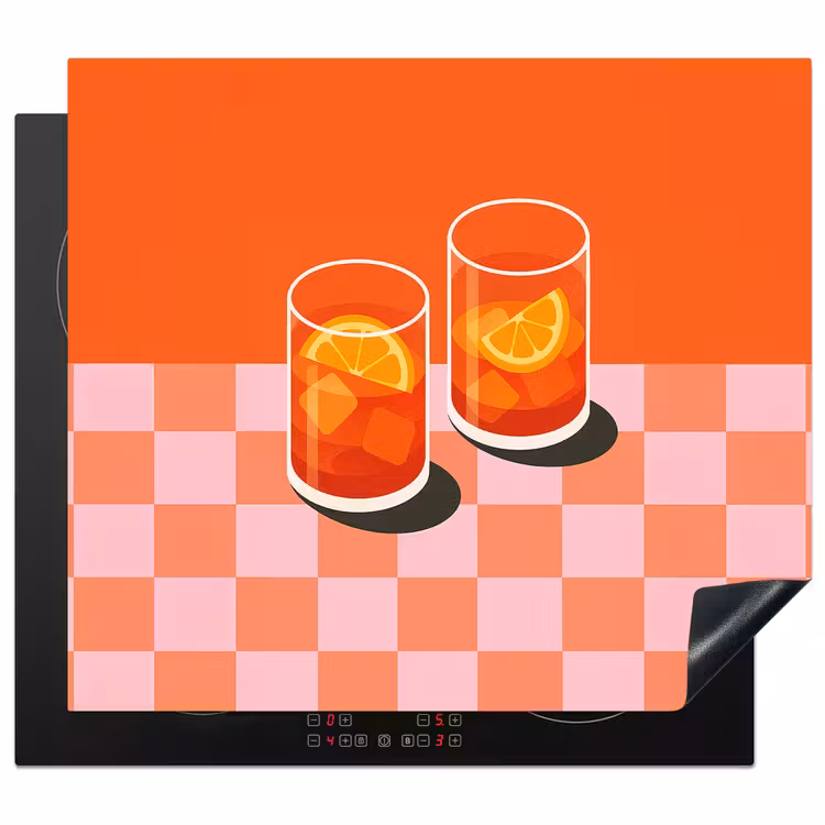 Induction hob protector - Orange - Glasses - Orange — 1