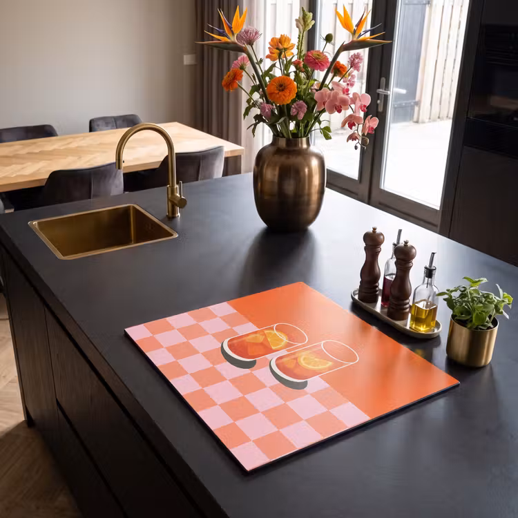 Induction hob protector - Orange - Glasses - Orange — 2
