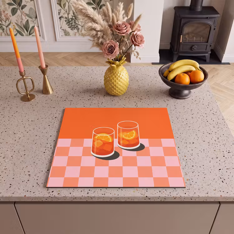 Induction hob protector - Orange - Glasses - Orange — 3
