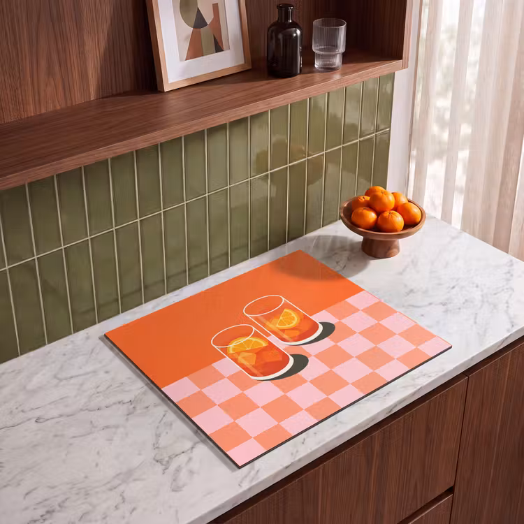 Induction hob protector - Orange - Glasses - Orange — 4