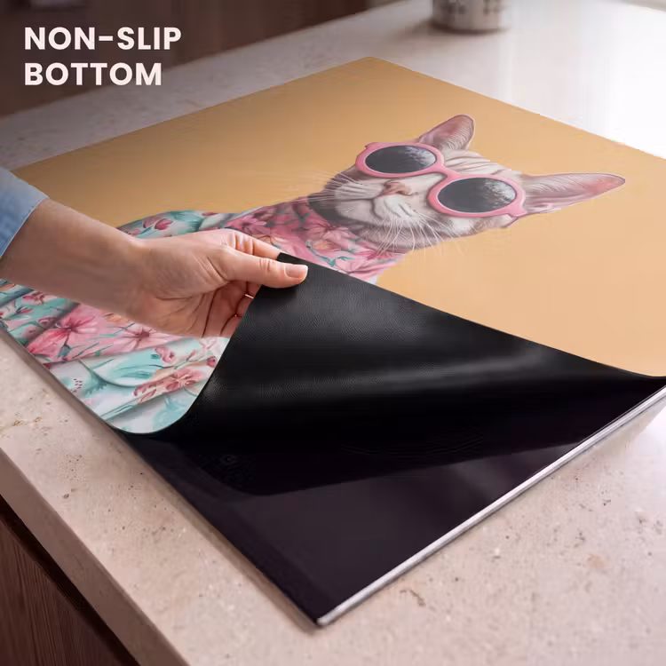 Induction hob protector - Sunglasses - Cat - Scarf - Flowers — 5