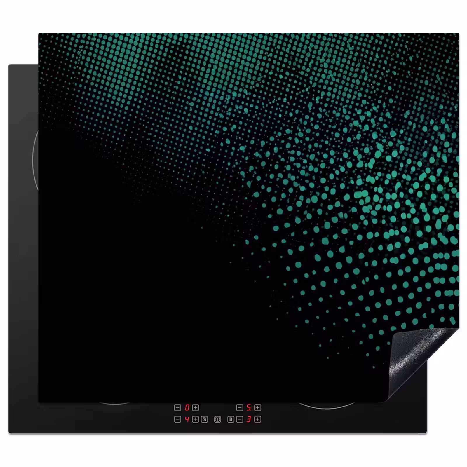 Induction hob protector - Gaming - Dots - Green - Blur — 1