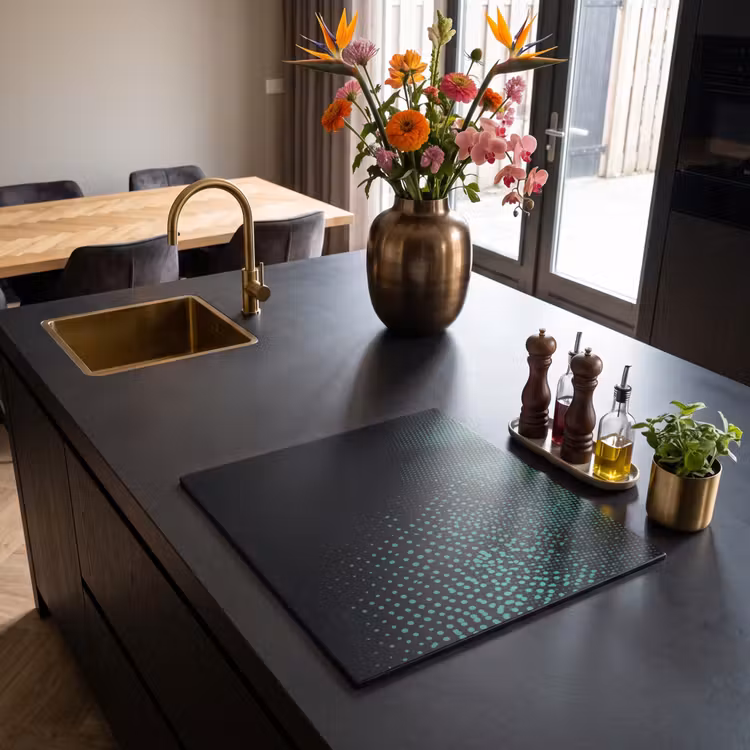 Induction hob protector - Gaming - Dots - Green - Blur — 2
