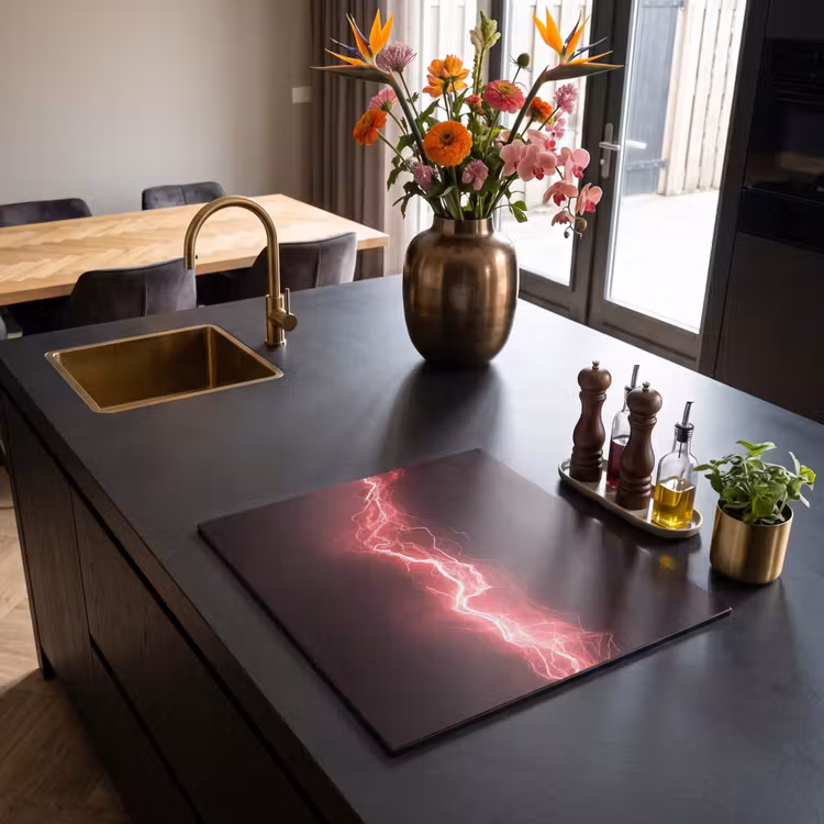 Induction hob protector - Gaming - Red - Electricity - Energy - Line — 2