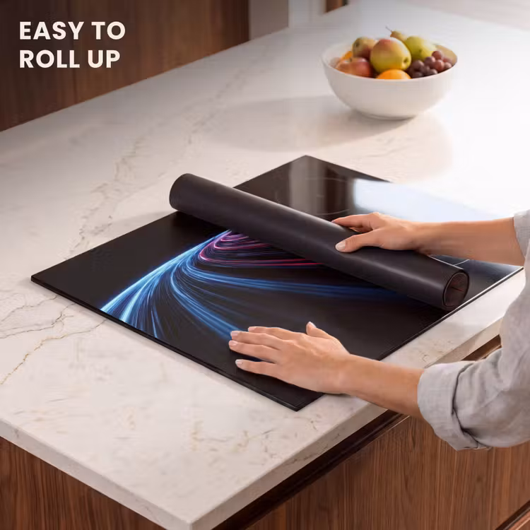 Induction hob protector - Gaming - Stripes - Curved - Blue — 6