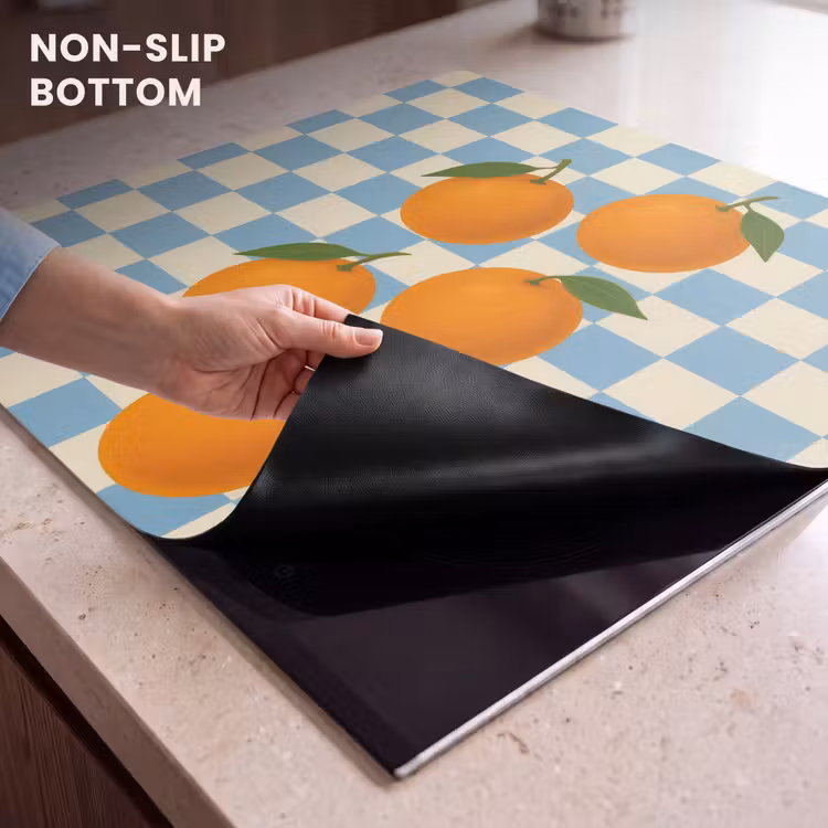 Induction hob protector - Oranges - Leaves - Blocked - Blue — 5