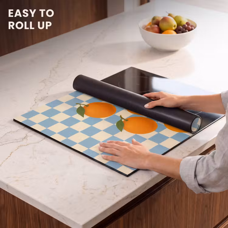 Induction hob protector - Oranges - Leaves - Blocked - Blue — 6