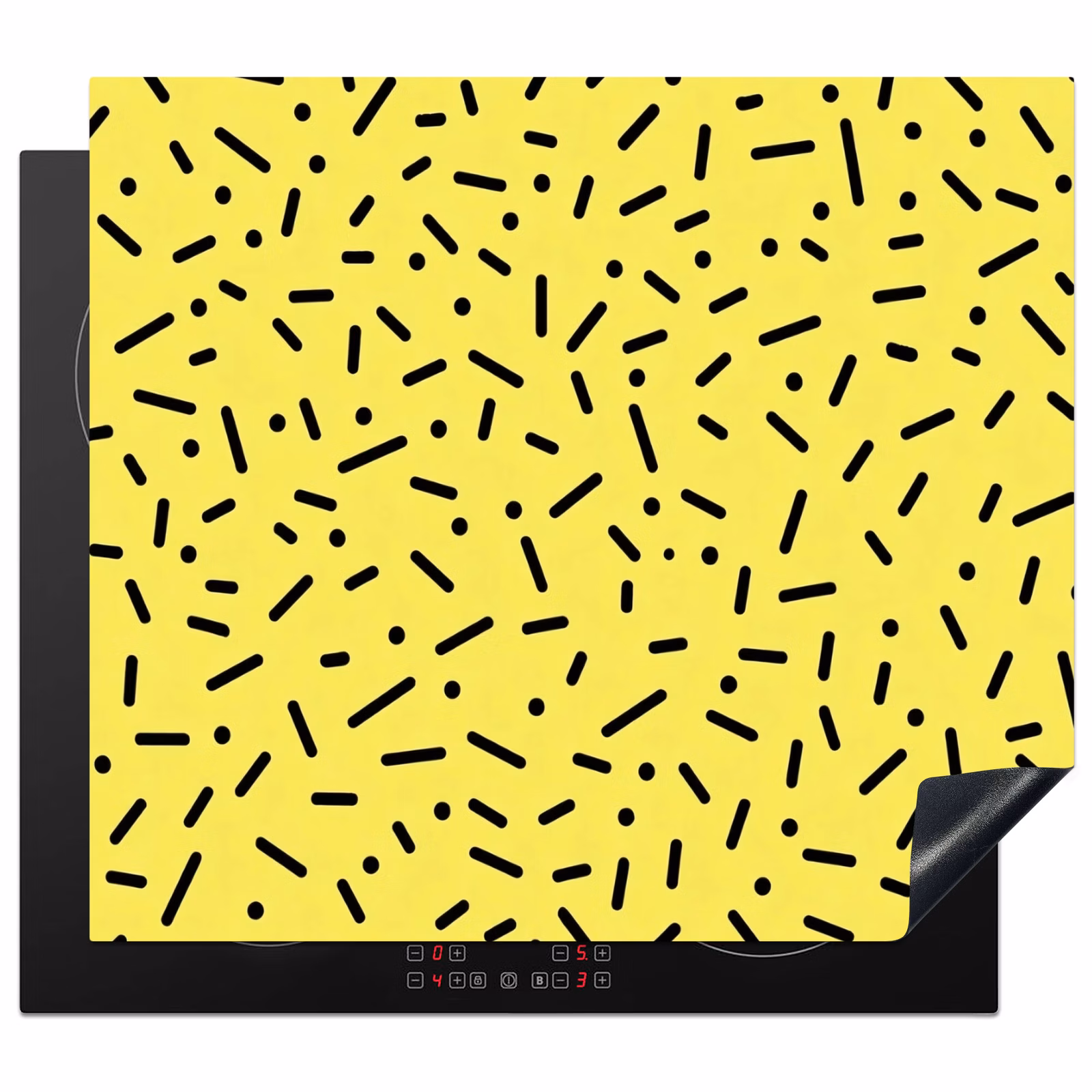 Induction hob protector - Gaming - Dots - Stripes - Yellow — 1