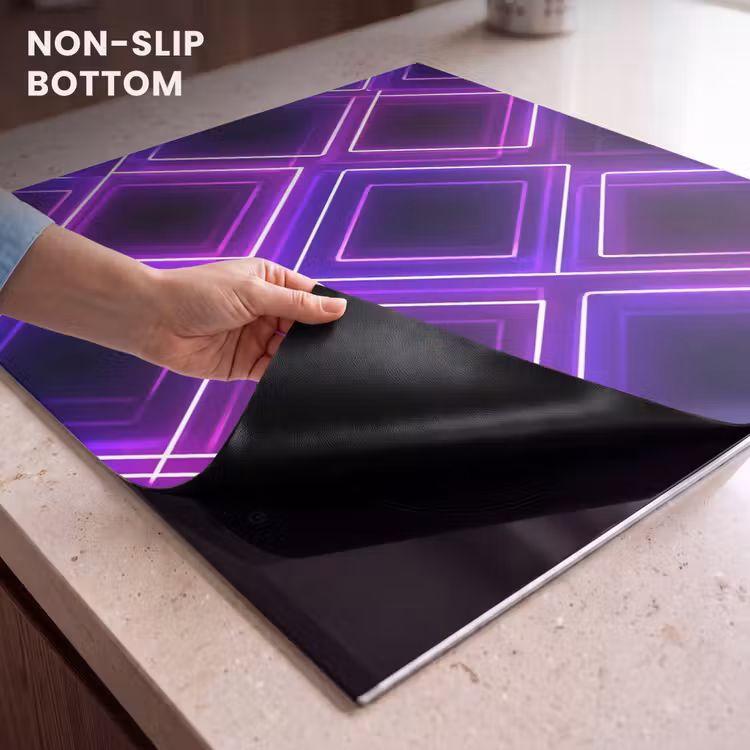 Induction hob protector - Gaming - Diamonds - Neon - Purple — 5