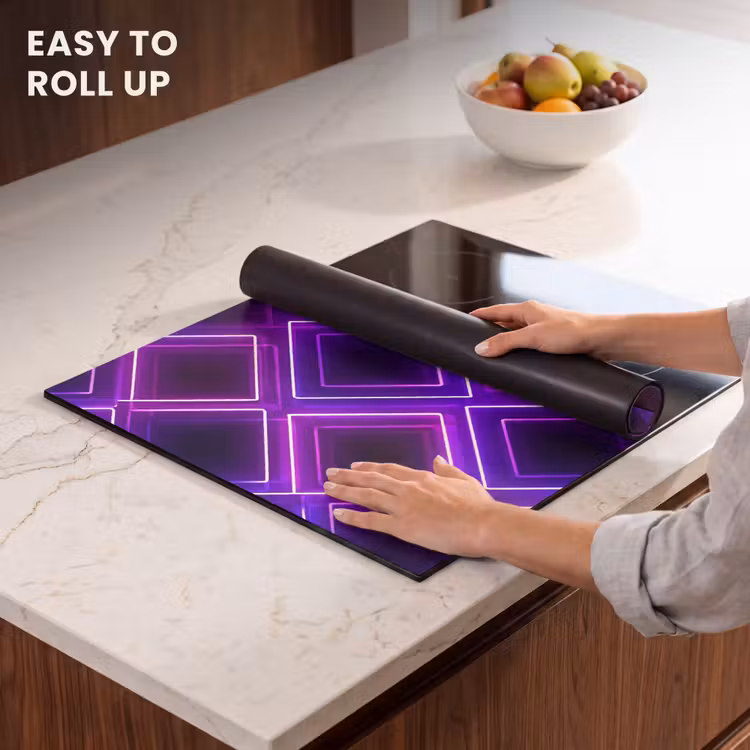 Induction hob protector - Gaming - Diamonds - Neon - Purple — 6