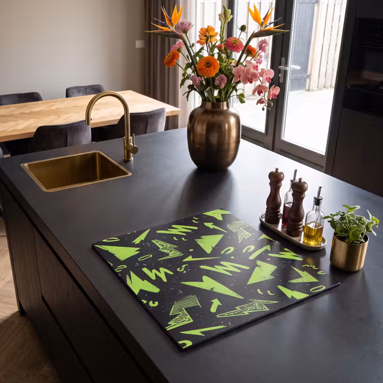 Induction hob protector - Gaming - Shapes - Arrows - Abstract - Black — 2