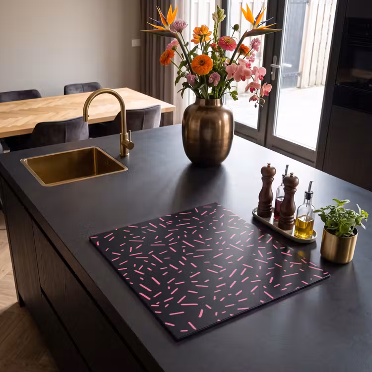 Induction hob protector - Gaming - Stripes - Pink - Abstract — 2