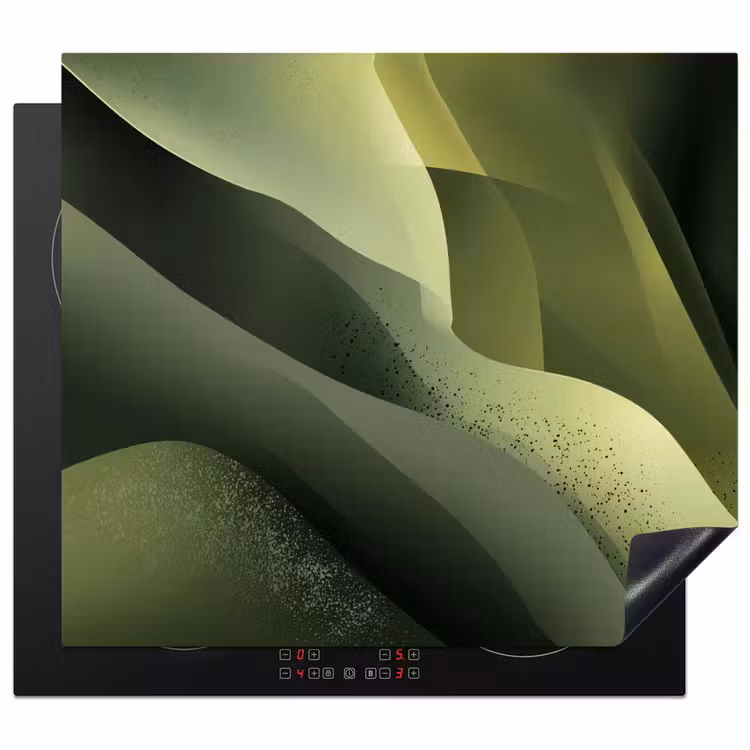 Induction hob protector - Gaming - Waves - Abstract - Hills - Green — 1