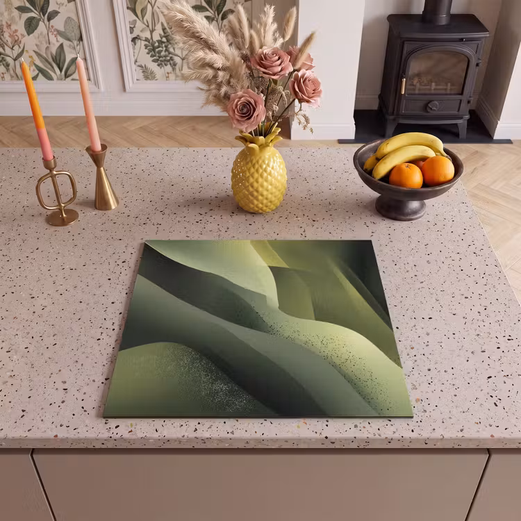 Induction hob protector - Gaming - Waves - Abstract - Hills - Green — 3