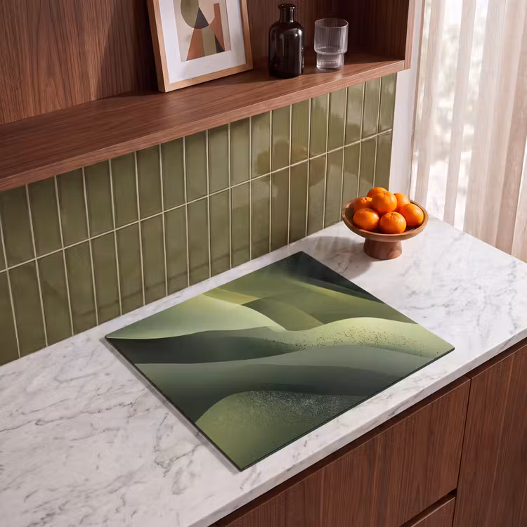 Induction hob protector - Gaming - Waves - Abstract - Hills - Green — 4