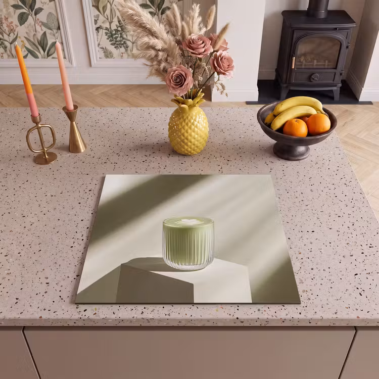 Induction hob protector - Matcha - Glass - Green - Minimalist — 3