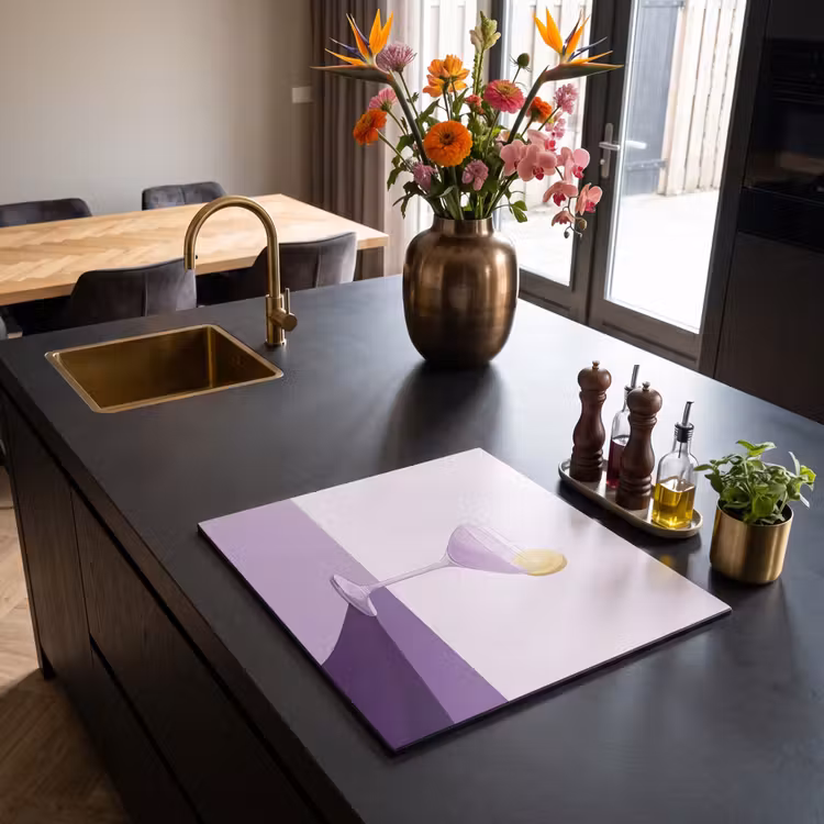 Induction hob protector - Cocktail - Purple - Minimalist - Lemon — 2