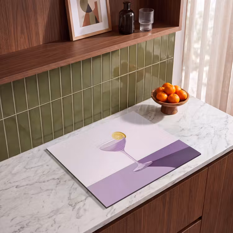 Induction hob protector - Cocktail - Purple - Minimalist - Lemon — 4
