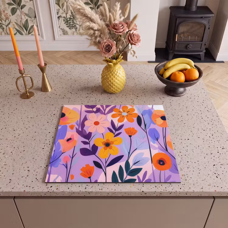 Induction hob protector - Flowers - Colorful - Leaves — 3