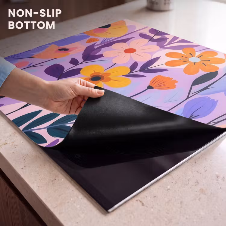 Induction hob protector - Flowers - Colorful - Leaves — 5