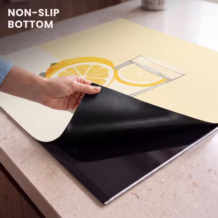 Induction hob protector - Glass - Lemon Slices - Yellow — 5